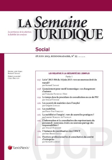 LA SEMAINE JURIDIQUE - SOCIAL