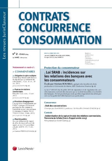 CONTRATS CONCURRENCE CONSOMMATION